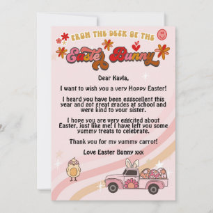 Invitación Carta Groovy Easter Bunny