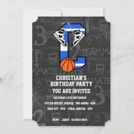 Invitación Carta inicial personalizada de baloncesto C