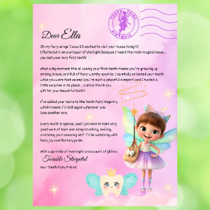 Invitación Carta mágica oficial de la hada de los dientes imp