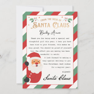 Invitación Carta mágica personalizada de Santa Printable