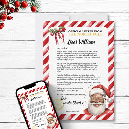 Invitación Carta maliciosa personalizada de Santa Fun
