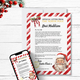 Invitación Carta maliciosa personalizada positiva de Santa Cl