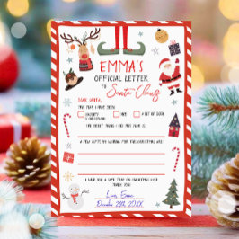 Invitación Carta oficial a los Navidades de Santa Claus Eve M