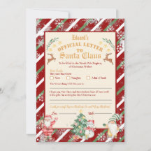 Carta oficial del Polo Norte a Santa 5x7inch Invit