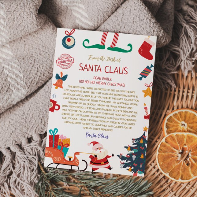 Invitación Carta oficial del Polo Norte de Santa Claus (Subido por el creador)