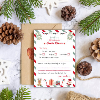 Invitación Carta oficial personalizada a Santa Claus Polo Nor