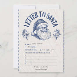 Invitación Carta oficial personalizada del Polo Norte de Sant