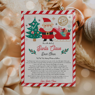 Invitación Carta oficial personalizada del Polo Norte de Sant
