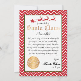 Invitación Carta personalizada de impresión de Navidades Sant