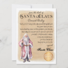 Invitación Carta personalizada de impresión de Navidades Sant