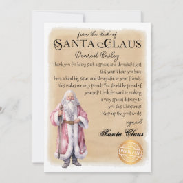 Invitación Carta personalizada de impresión de Navidades Sant