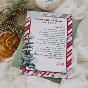 Invitación Carta personalizada de los Navidades de Santa Clau