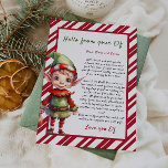 Invitación Carta personalizada de Navidades de Elf<br><div class="desc">Carta personalizada de Elf. Dale a tu hijo este año una tierna carta de Santa Claus. Colección: https://www.zazzle.com/collections/love_christmas_collection-119212194434211063</div>