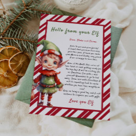 Invitación Carta personalizada de Navidades de Elf