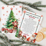 Invitación Carta personalizada de navidades de Santa y Elf<br><div class="desc">Carta personalizada de Santa Claus. Dale a tu hijo este año una tierna carta de Santa Claus. Colección: https://www.zazzle.com/collections/love_christmas_collection-119212194434211063</div>