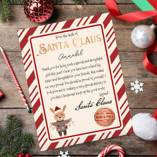 Invitación Carta personalizada de Santa Claus