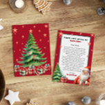 Invitación Carta personalizada de Santa Claus<br><div class="desc">Carta personalizada de Santa Claus. Dale a tu hijo este año una tierna carta de Santa Claus. Colección: https://www.zazzle.com/collections/love_christmas_collection-119212194434211063</div>