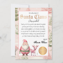 Invitación Carta personalizada de Santa Claus