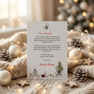 Invitación Carta personalizada de Santa para niños