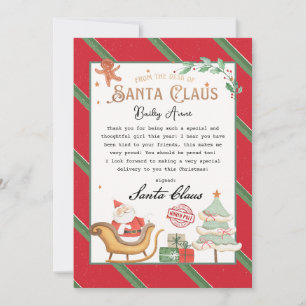 Invitación Carta personalizada de Santa Printable