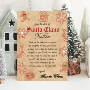 Invitación Carta personalizada de Santa Printable
