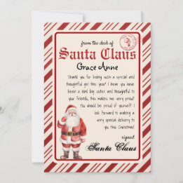 Invitación Carta personalizada de Santa Template