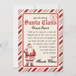 Invitación Carta personalizada de Santa Template