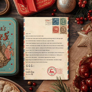 Invitación Carta personalizada del Papá Noel Polo Norte