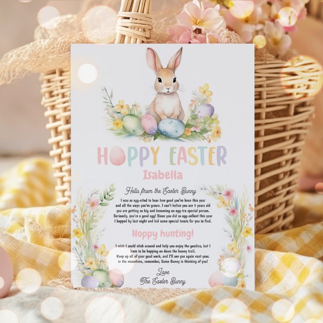 Invitación Carta Personalizada Para Niños Del Conejo De Pascu (Subido por el creador)