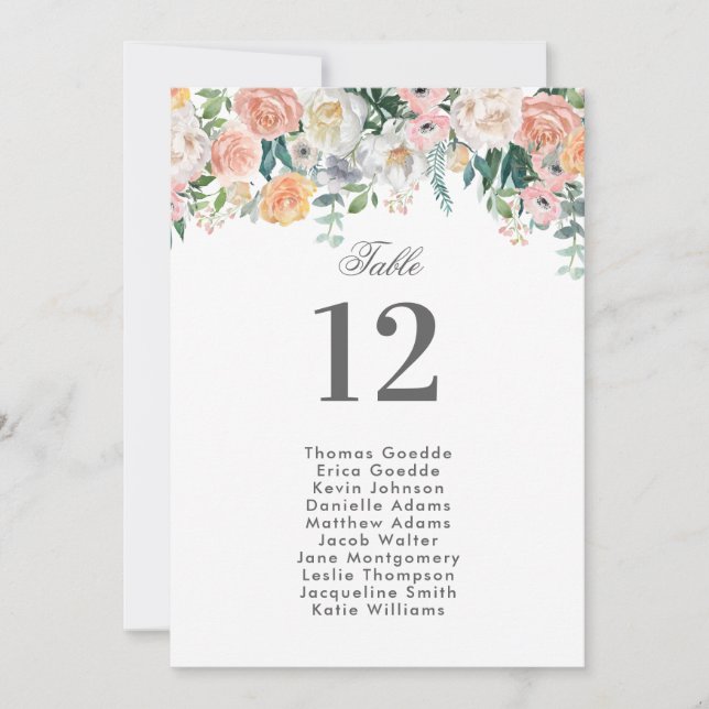 Invitación Carta que asienta de la flor el | de la acuarela (Anverso)