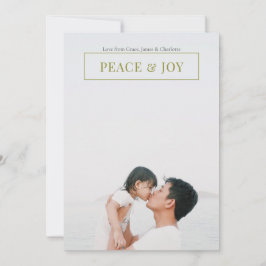 Invitación Carta Verde De Paz Y Alegría A Los Navidades Moder