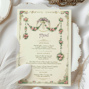 Invitación Carta victoriana Boda de cena
