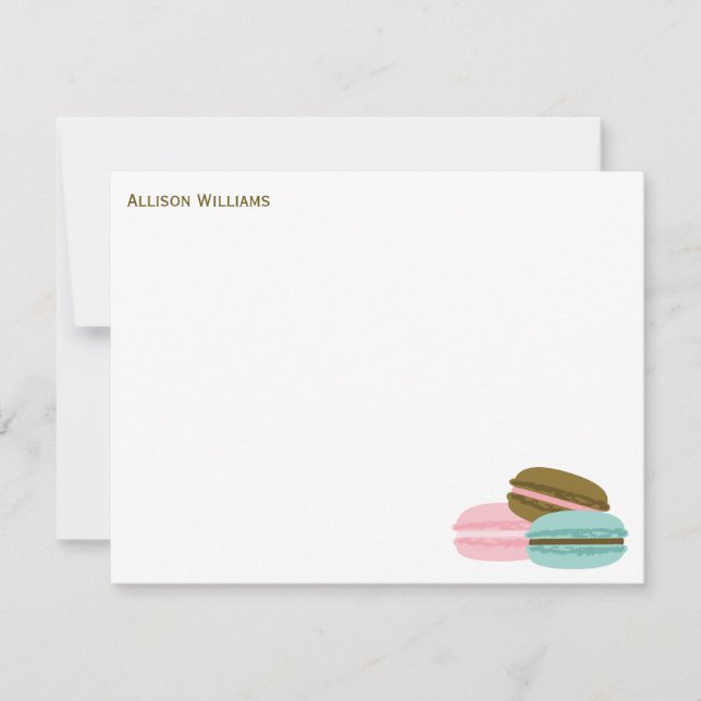 Invitación Cartas de agradecimiento a los macarones franceses (Anverso)