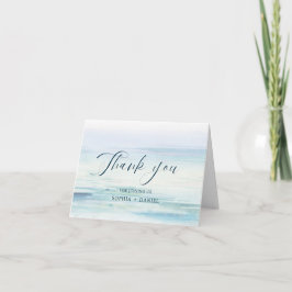 Invitación Cartas de agradecimiento de bodas de playa