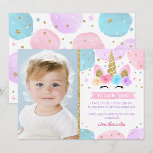 Invitación Cartas de agradecimiento para la fiesta de cumplea