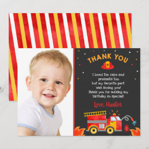 Invitación Cartas de agradecimiento por el cumpleaños del cam