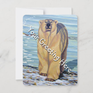 Invitación Cartas de arte de oso polar personalizadas