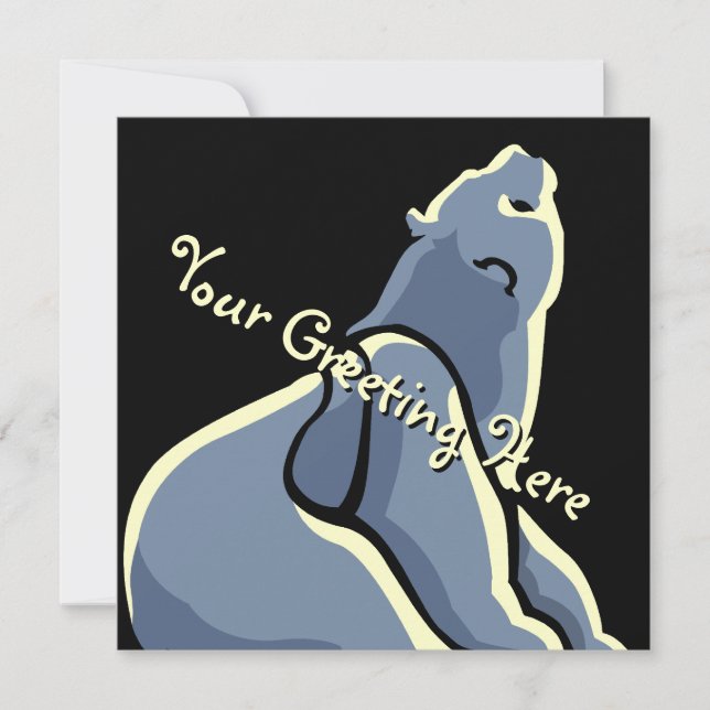 Invitación Cartas de arte de oso polar personalizadas (Anverso)