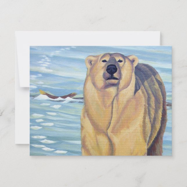Invitación Cartas de arte de oso polar personalizadas invitad (Anverso)