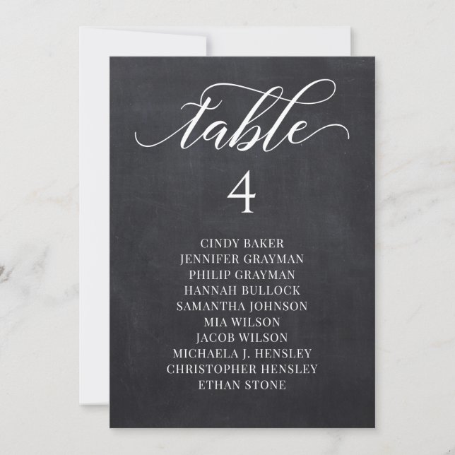 Invitación Cartas de asiento del plan de tabla del Boda de gu (Anverso)