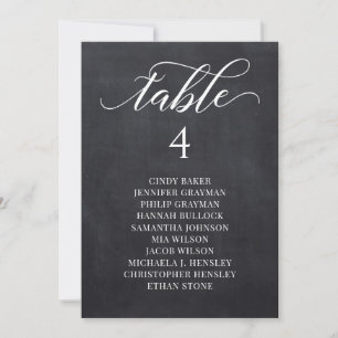Invitación Cartas de asiento del plan de tabla del Boda de gu