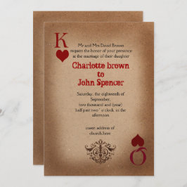 Invitación Cartas de bodas rusticas de Las Vegas
