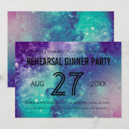 Invitación Cartas de cena para ensayo de Smokey Galaxy