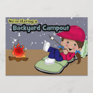 Invitación Cartas de cumpleaños de camping