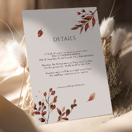Invitación Cartas de inscripción en detalles del Boda "Fallin