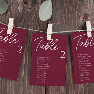 Invitación Cartas de la tabla de asientos de los Bodas de Bor