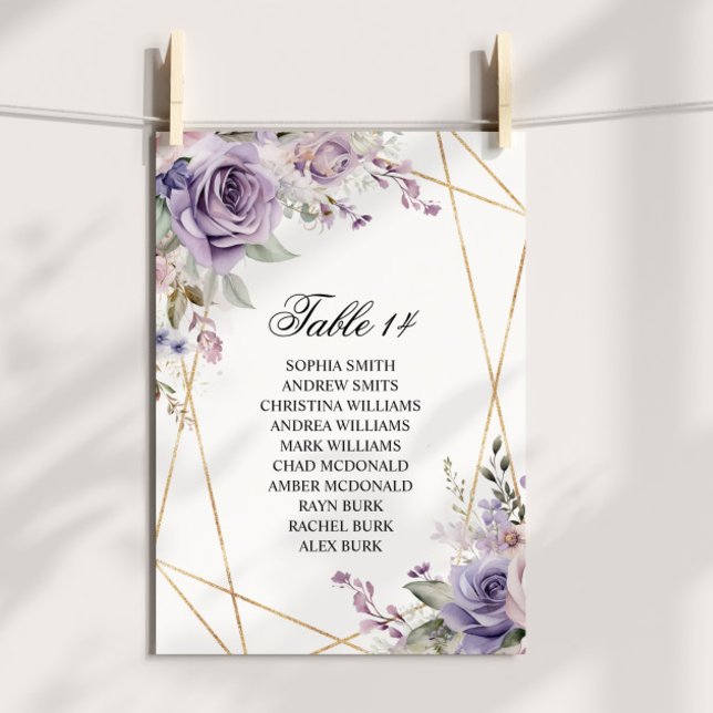 Invitación Cartas de la tabla de asientos de los Bodas Rosas  (Subido por el creador)