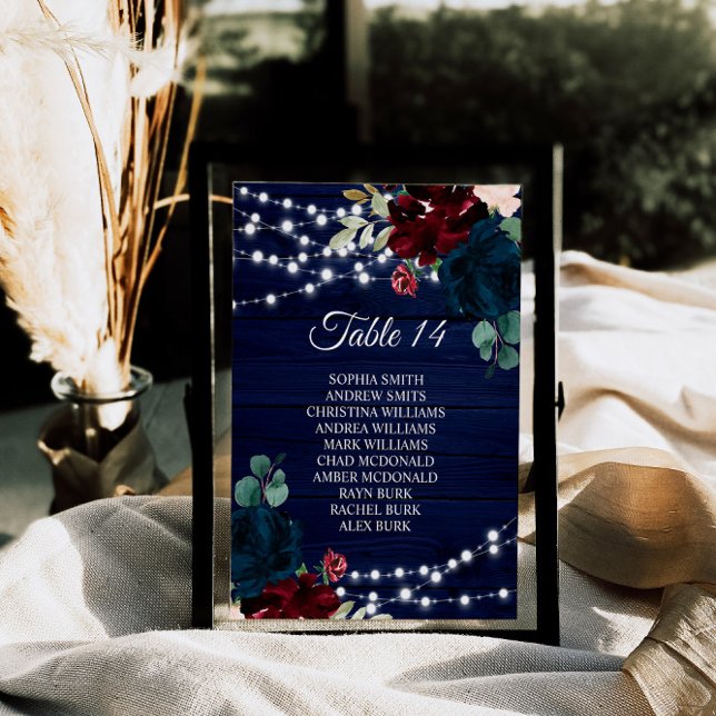 Invitación Cartas de la tabla de asientos de madera para flor (Subido por el creador)