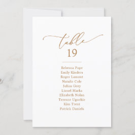 Invitación Cartas de la tabla de asientos del Boda de caligra