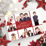 Invitación Cartas de Navidades de collage de fotos 7 imágenes<br><div class="desc">Cartas de Navidades de collage de fotos 7 imágenes guión de Moda</div>